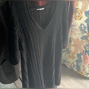 Zara Black Textured Dress with slip lining. This is a nice piece.